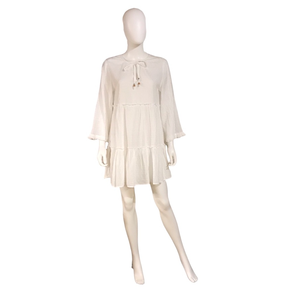 Spiaggia Dolce Peasant White Dress